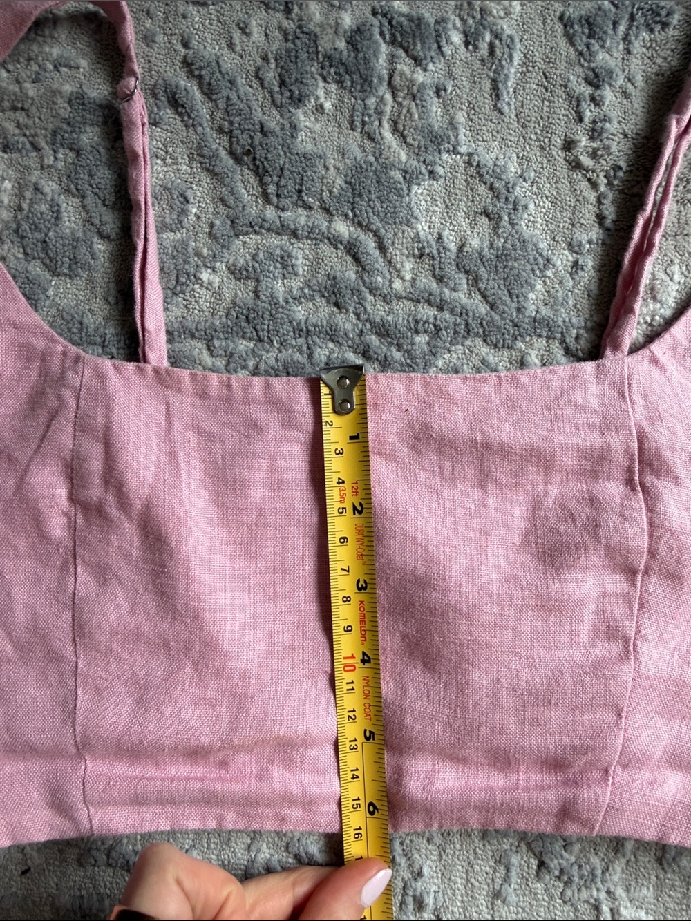 Reformation Sz 4 France Linen Two Piece Pink Mini Skort and Crop Top set - Picture 12 of 16